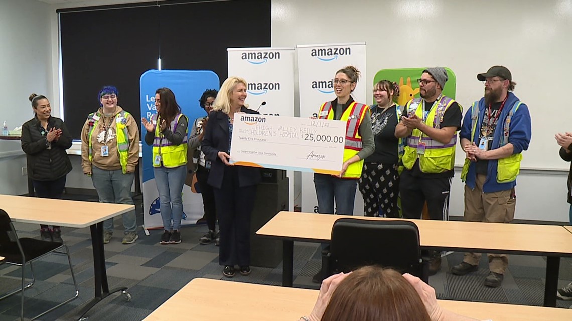 Amazon facility in Luzerne Co. gives back to children's hospital - Vimarsana News