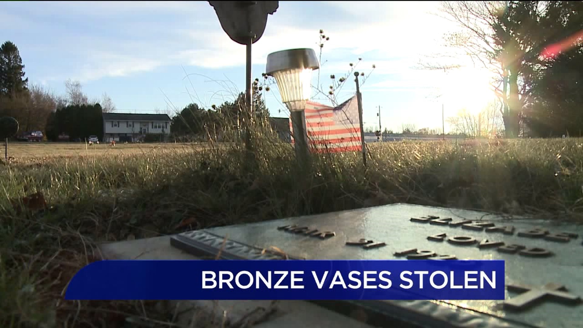 More Than Two Dozen Bronze Vases Taken From Grave Markers Inside Cemetery