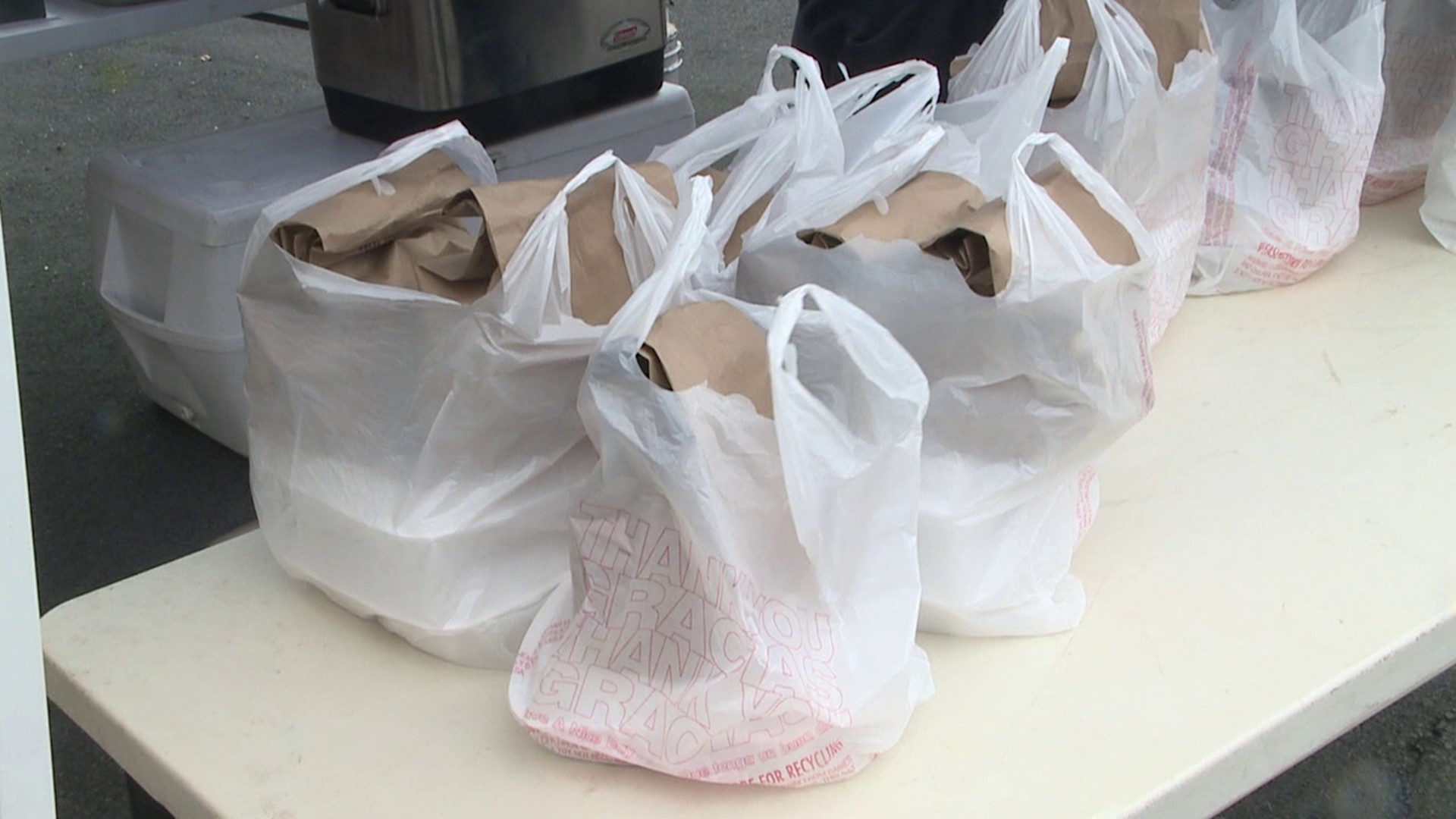 A drive-thru dinner was held at St. Michael's Byzantine Catholic Church in Pittston from noon to 3 p.m. on Sunday.