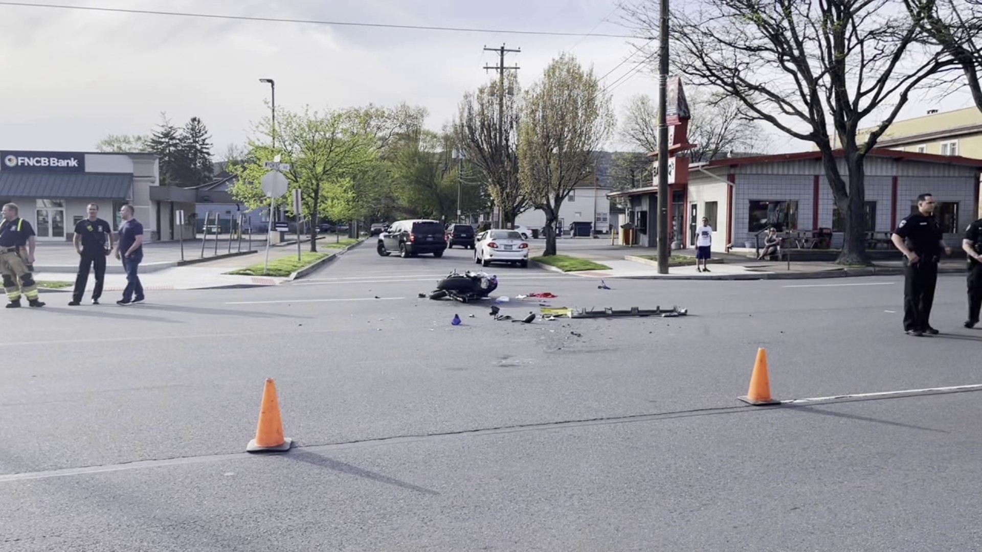 The crash happened around 5 p.m. along Wyoming Avenue in the borough.