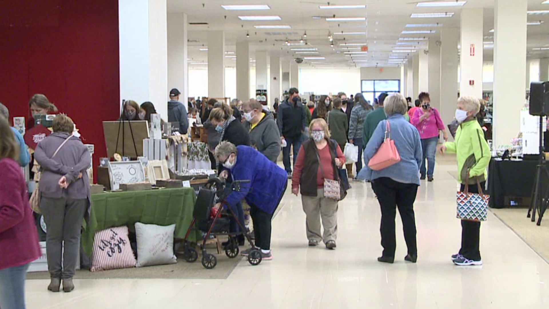The empty Sears in the Wyoming Valley Mall was filled with shoppers once again.
