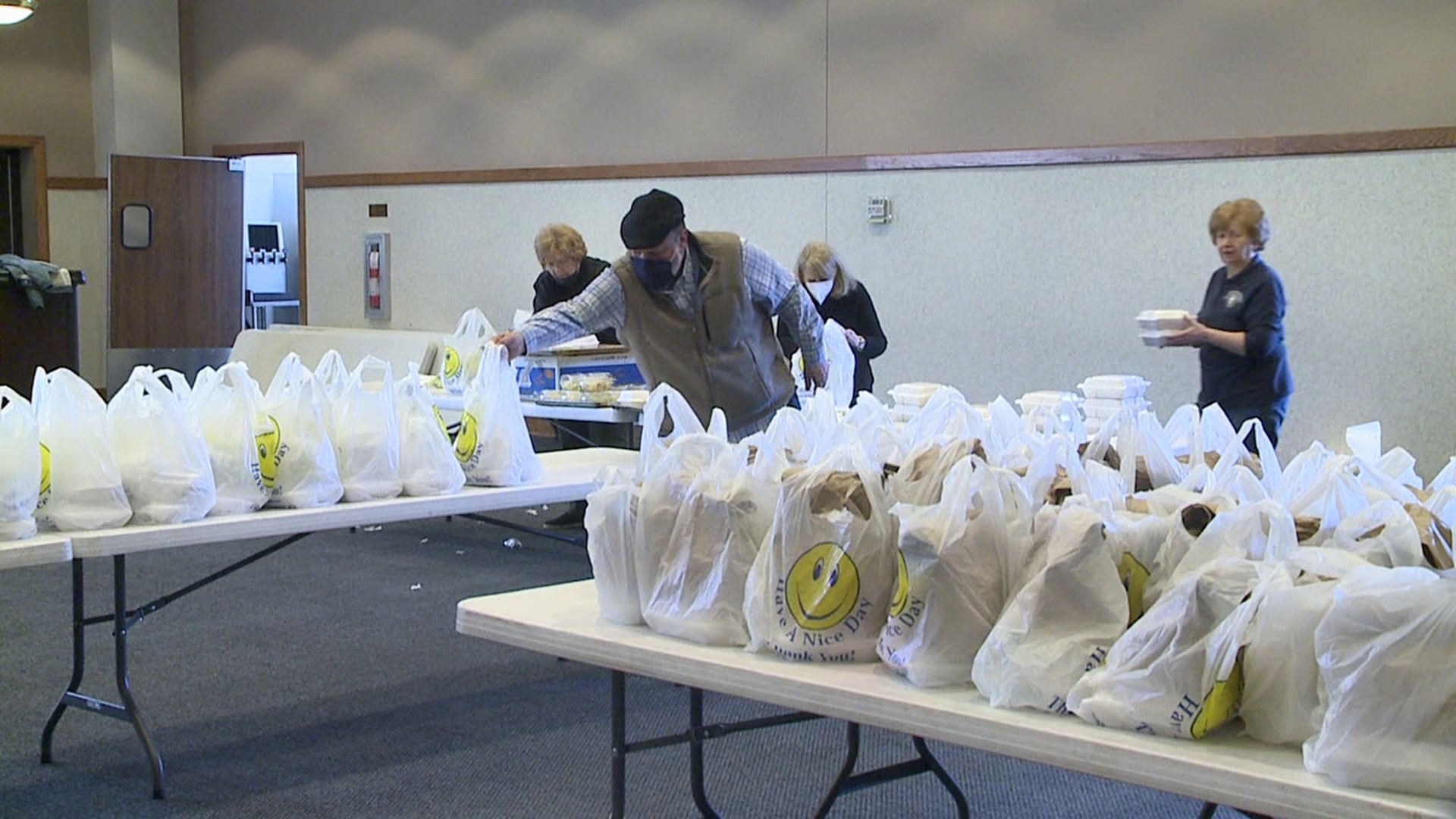 The pasta dinner was held at St. Joseph Marello Church along William Street in Pittston on Sunday.