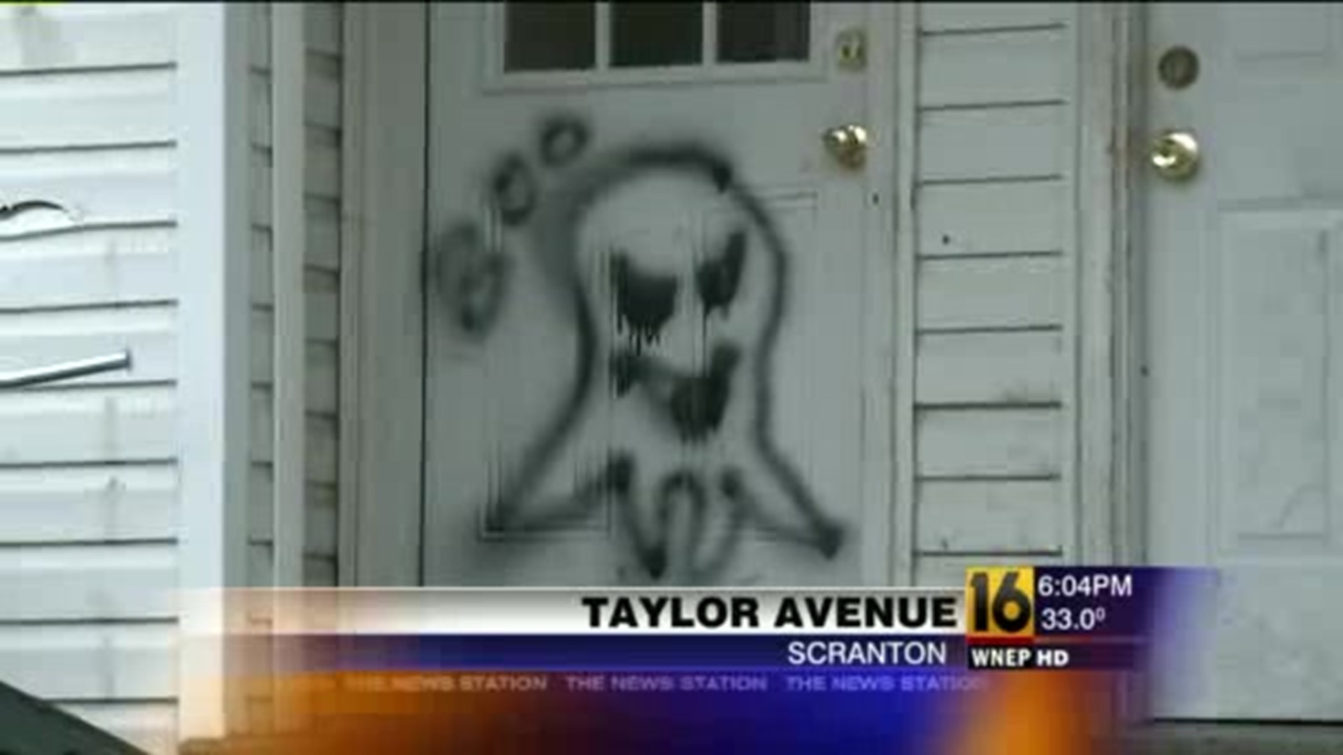 Vandals Tag Scranton Homes