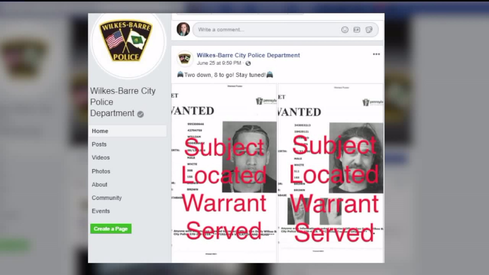 Facebook Fun By Police Leads to Arrests