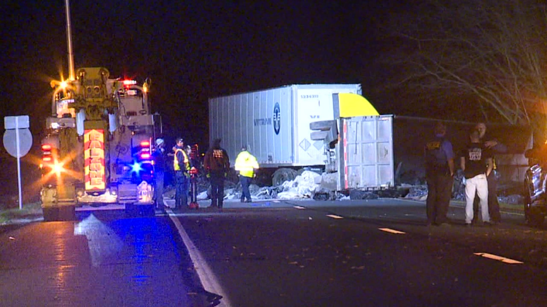 The wreck spilled hazardous waste all over a section of Interstate 80 in Luzerne County.