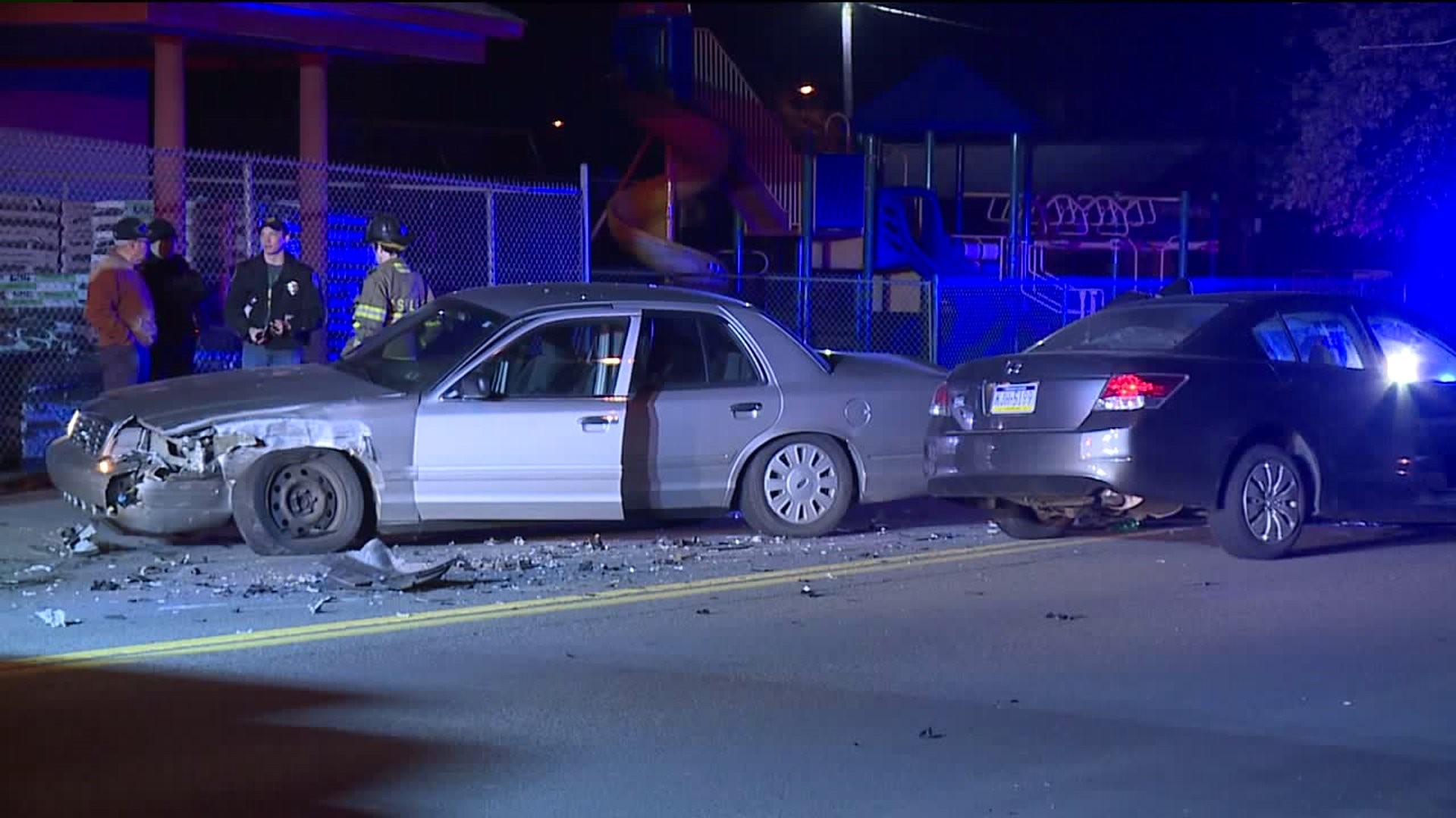 Two Officers Hurt After Car Hits Police Cruiser