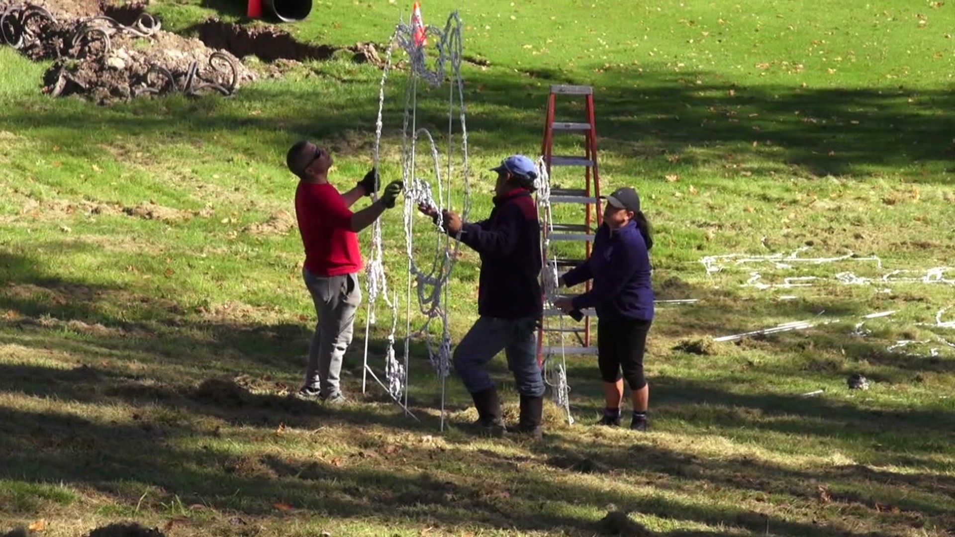 As soon as the busy part of golf season ends in early October, about two dozen people spent about six weeks meticulously putting up each display.