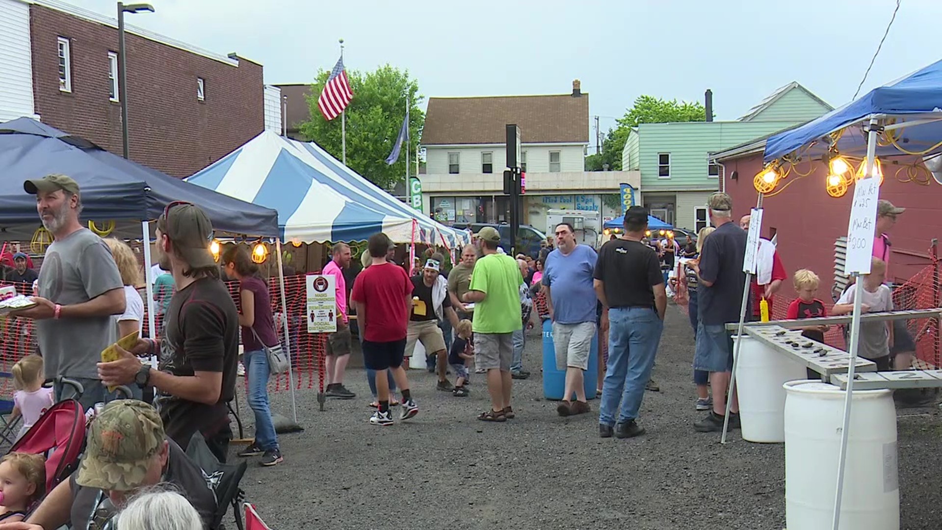 About 200 people were enjoying food, drinks, and listening to live music at the McAdoo Fire Company.