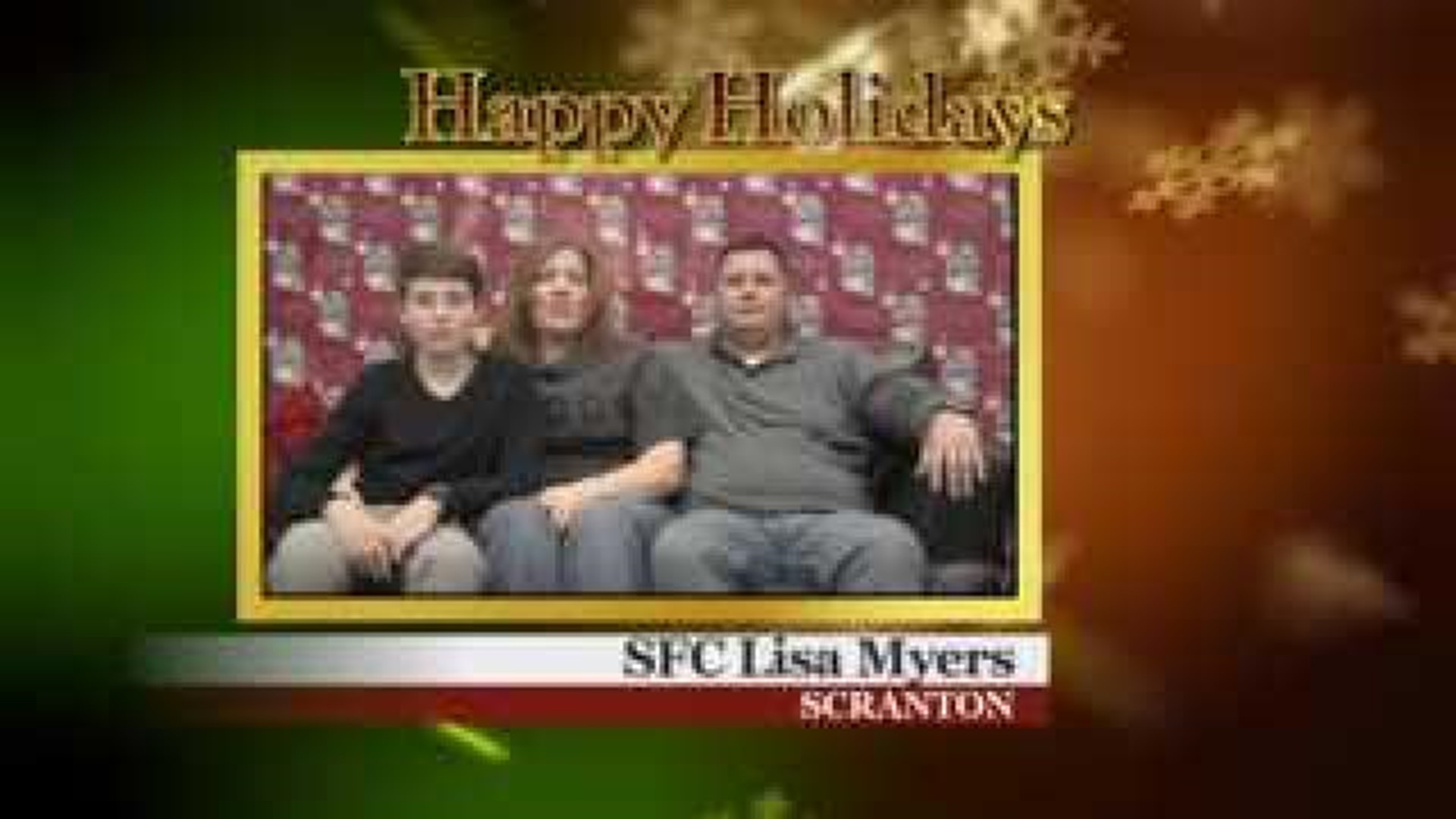 Military Greeting: SFC Lisa Myers