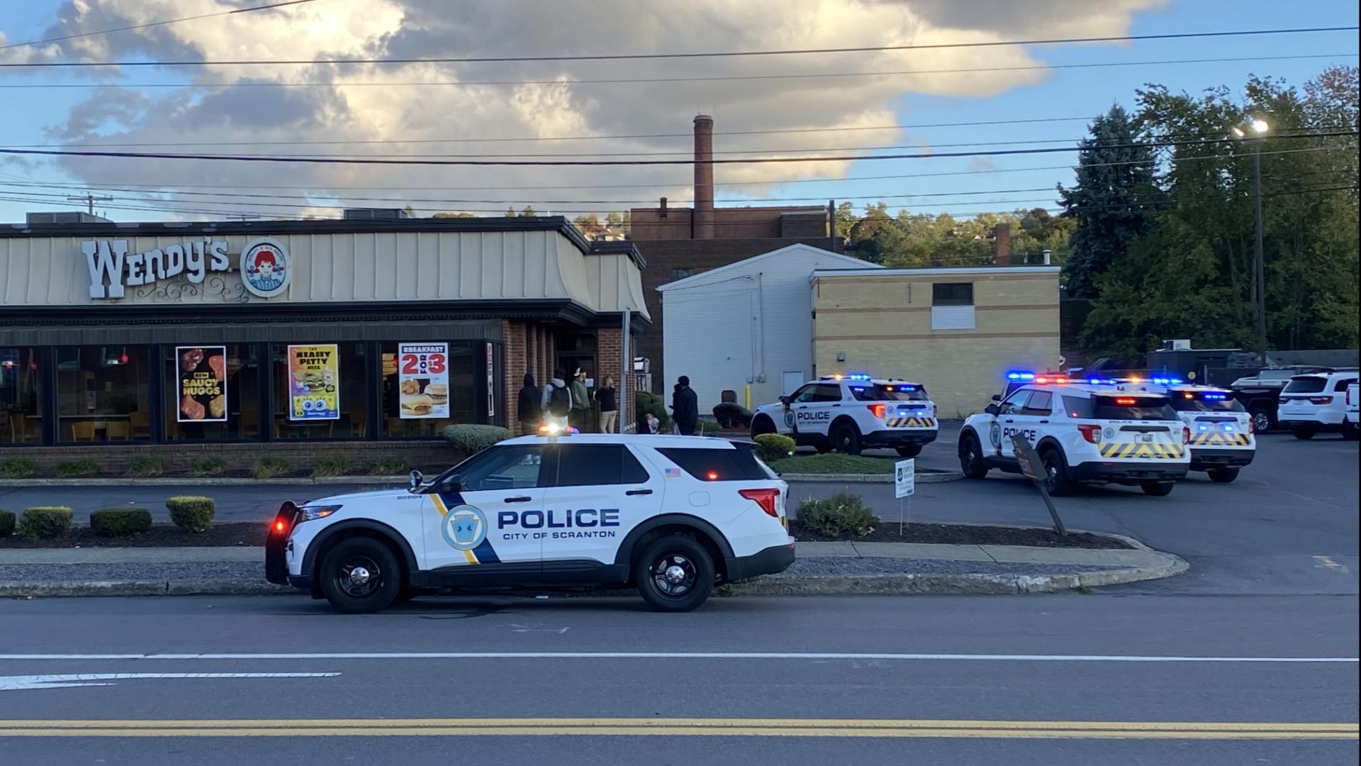 Officers responded to a fast food restaurant along Wyoming Avenue shortly after 5 p.m. on Tuesday.