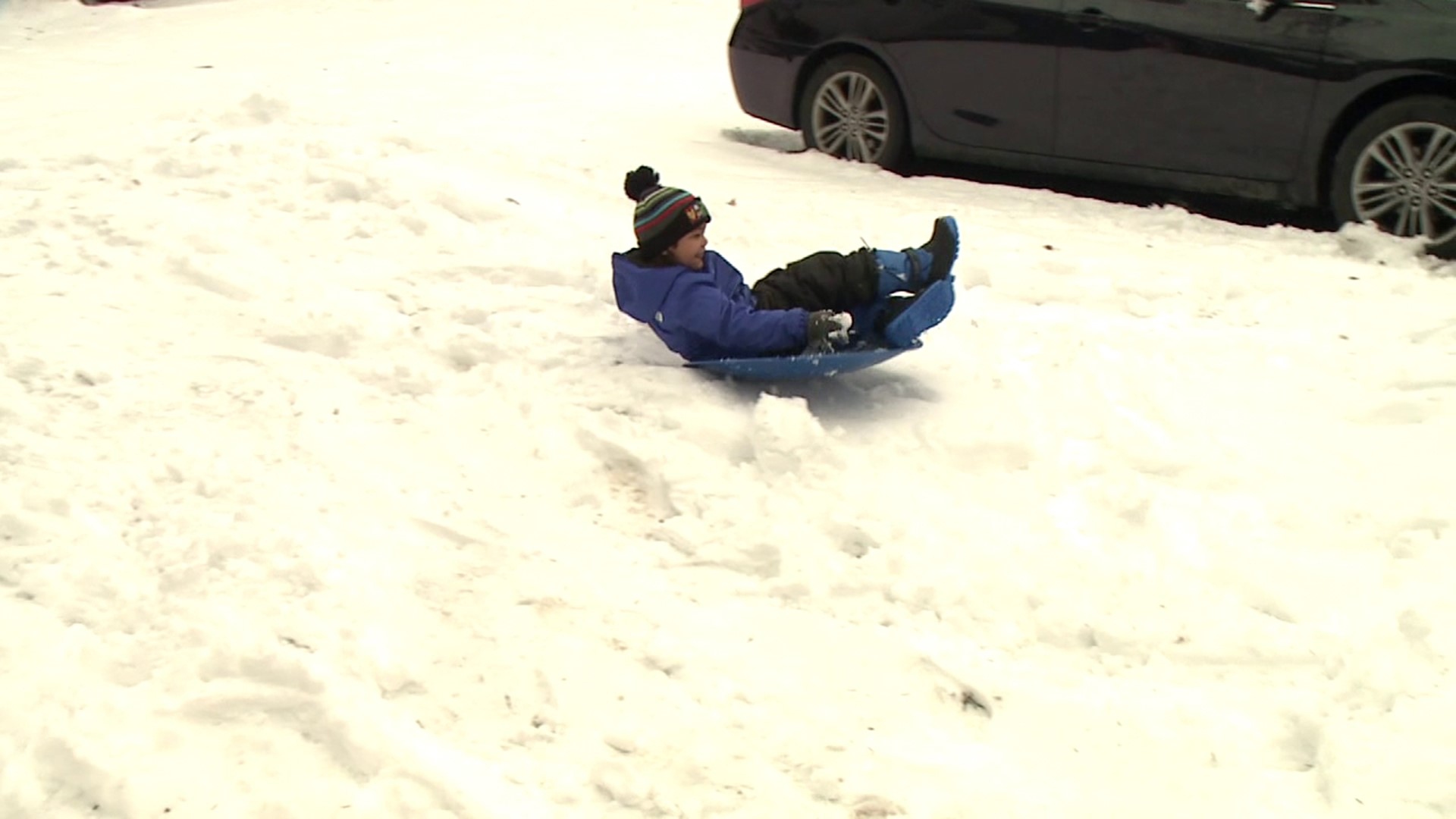 Sledding and building snow creations were just a few of the activities families in the Back Mountain decided to do with the fresh snowfall.