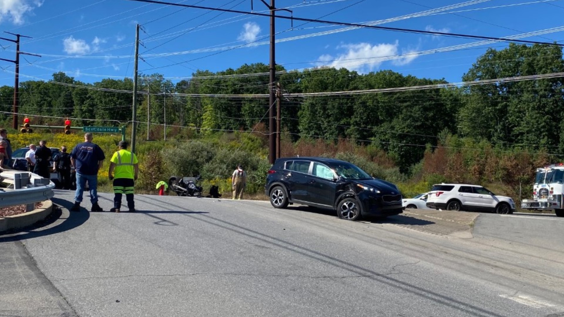 The man died after crashing into an SUV.