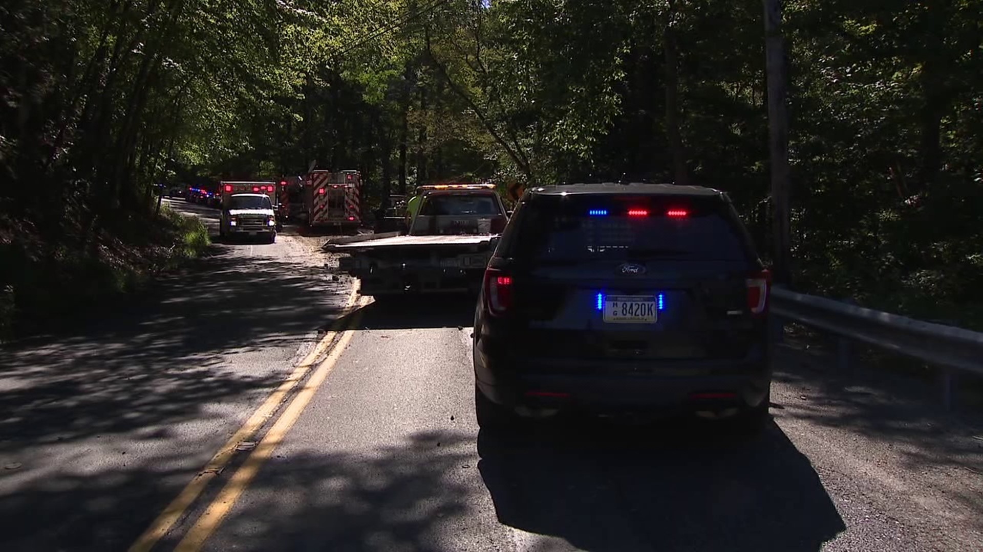 The crash happened along Route 191 in Stroud Township just before noon Friday.