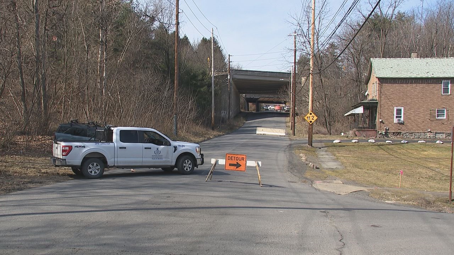 Scranton officials closed a section of Theodore Street while repairs can be made to bridge.