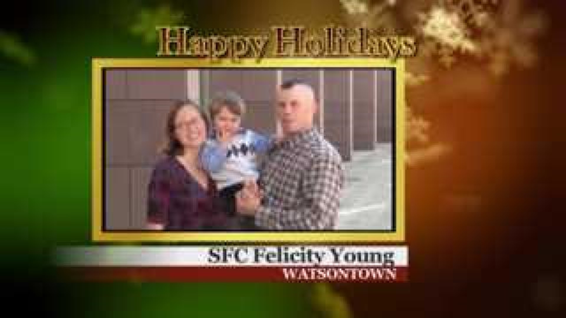 Military Greeting: SFC Felicity Young