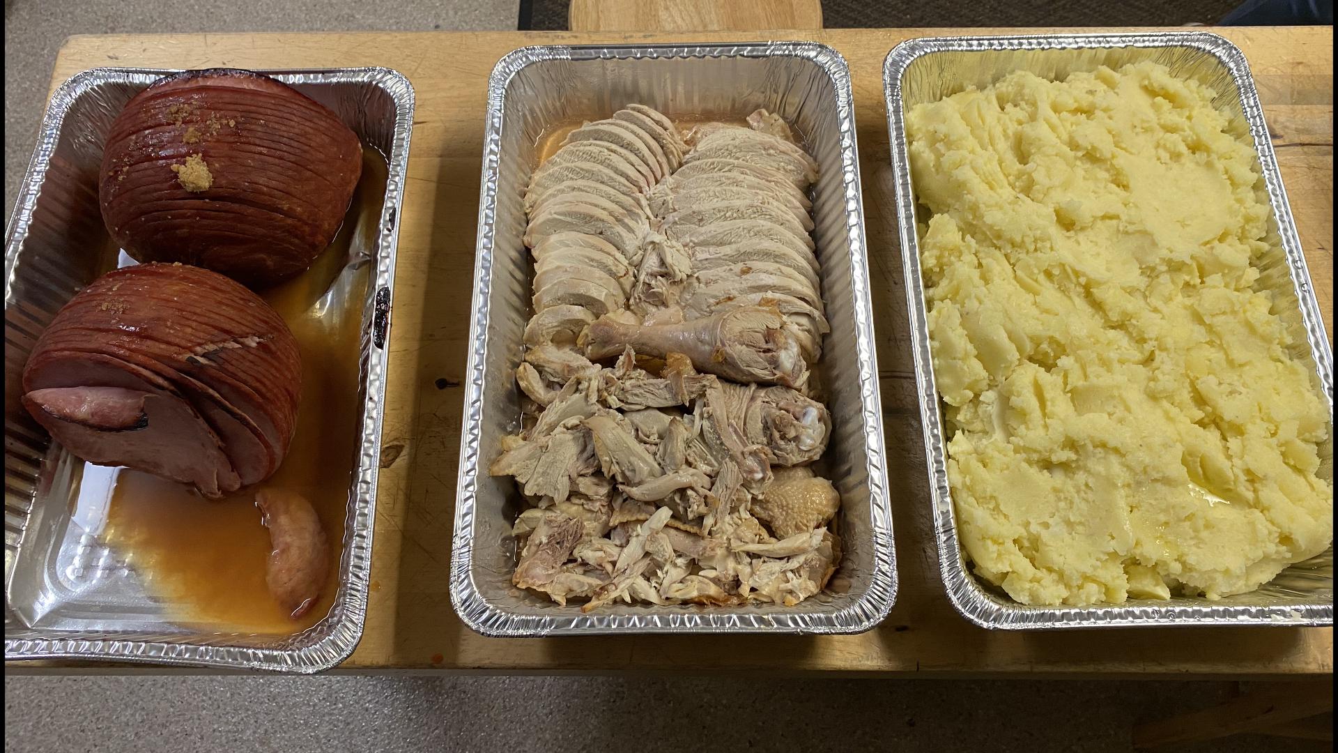 Thanksgiving dinner is being prepared by volunteers at Green Ridge Assembly of God in Scranton.