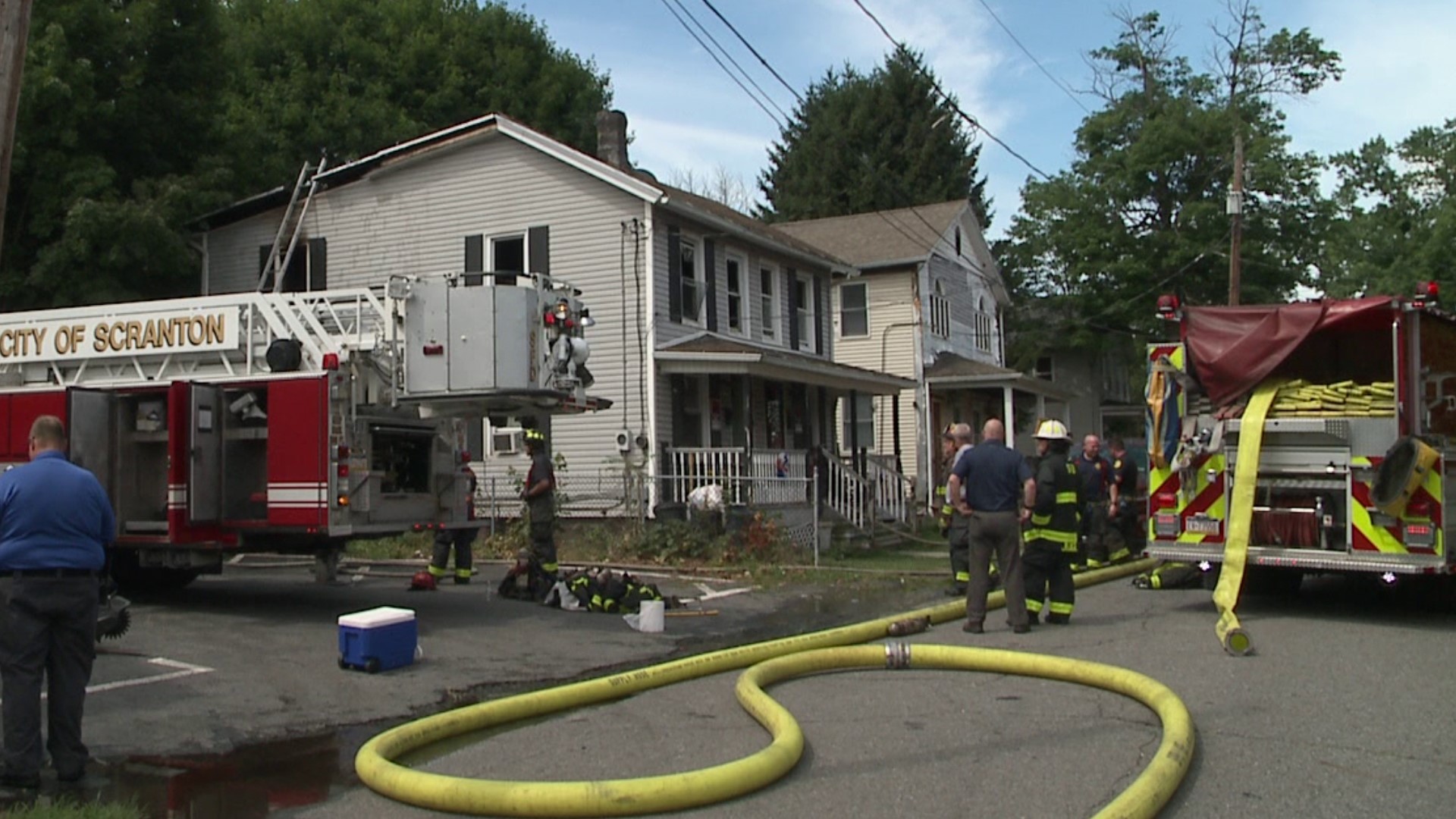 The fire started around 10 a.m. Sunday morning.