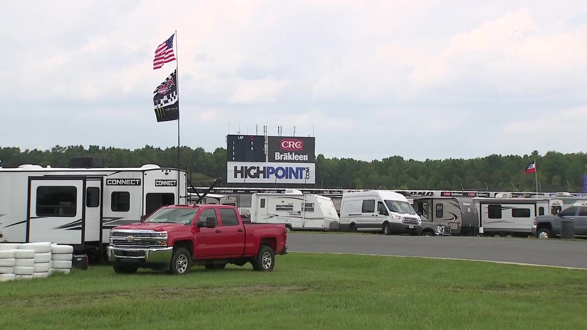 Newswatch 16's Amanda Eustice stopped by the track where early bird campers are moving in.