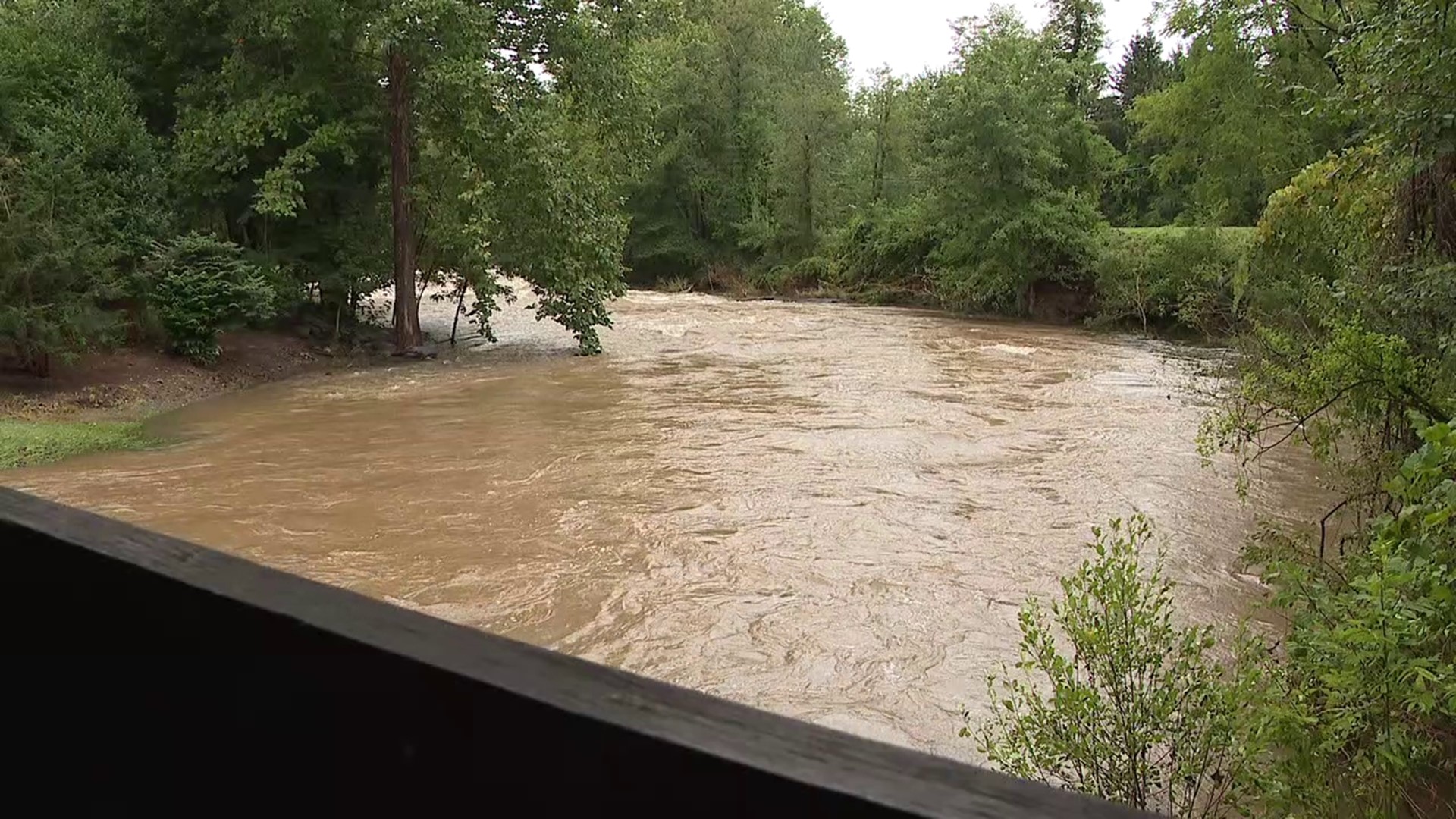 Video of Tunkhannock Creek flooding in Factoryville shot by Assistant Chief Photographer Corey Burns.