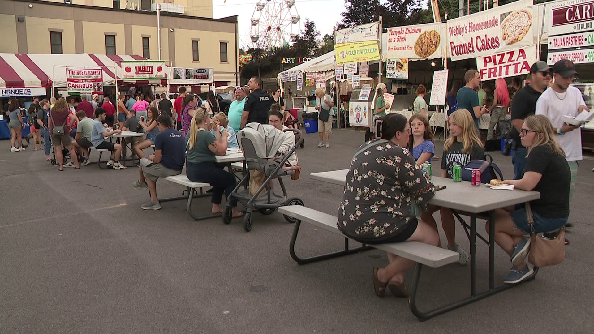 Opening night at the Tomato Festival in Pittston