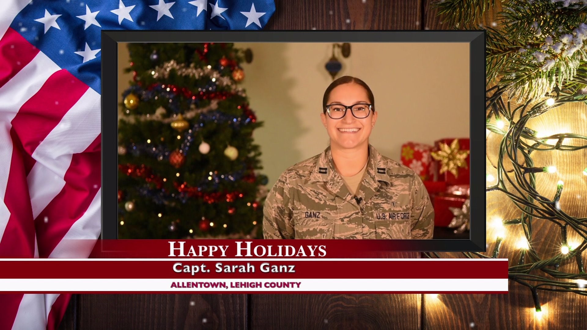 Military Holiday Greeting 2018: Capt. Sarah Ganz