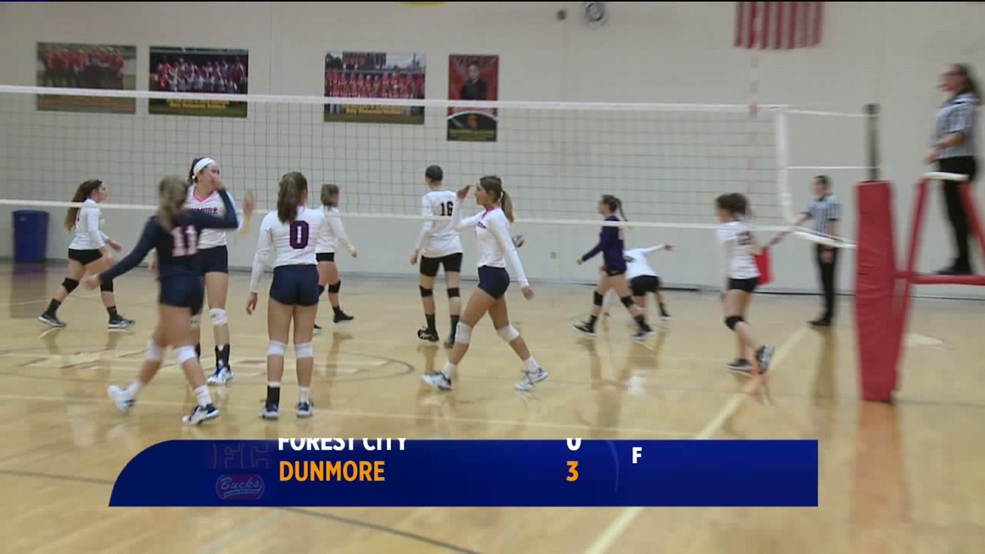 Dunmore vs Forest City girls volleyball