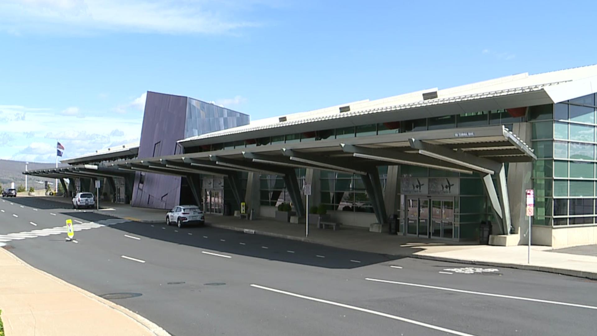 The airport near Avoca in Luzerne County shut down for nearly two hours while investigators searched for a bomb. Ultimately, they found none.