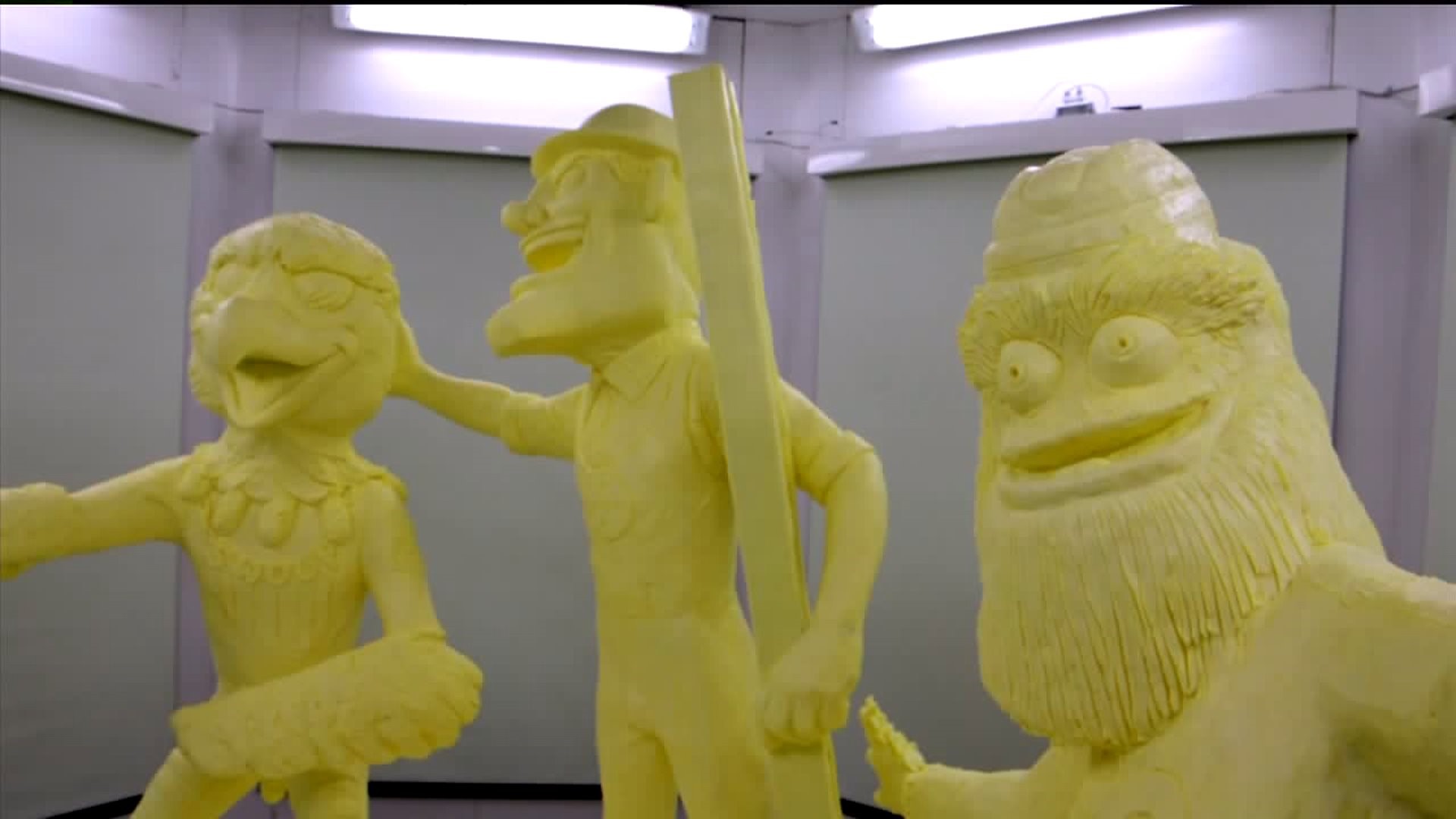 Pennsylvania Farm Show Butter Sculpture Features State Sports Mascots