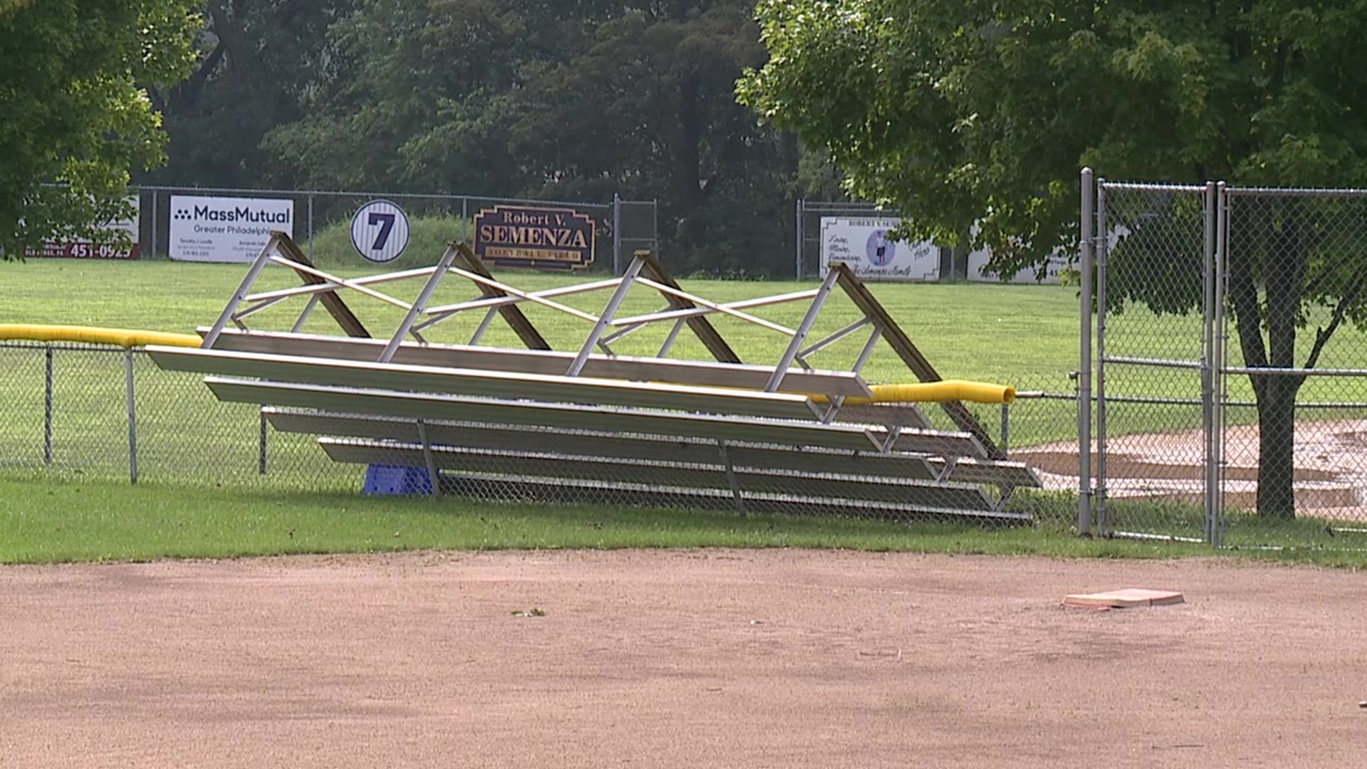 Trees came down, and parts of the facility were damaged by thunderstorms overnight.