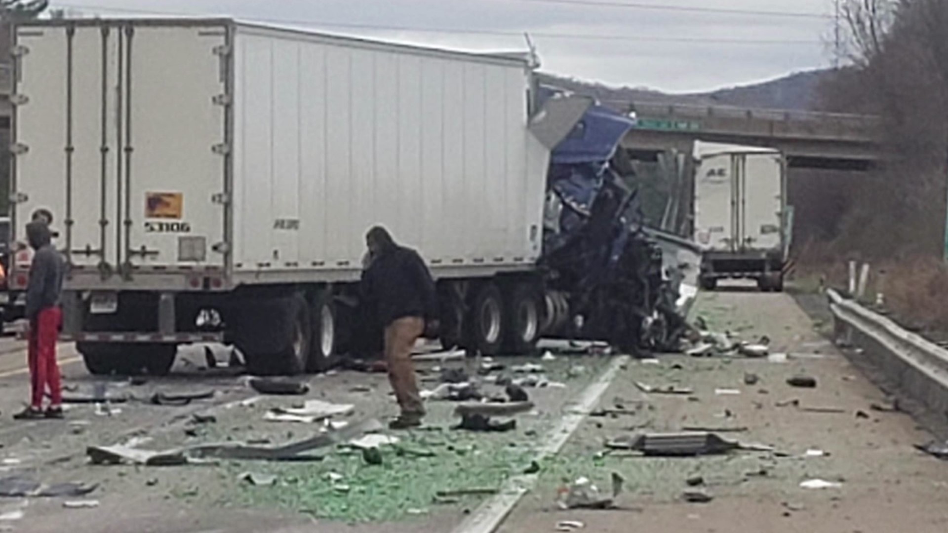 Interstate 80 east was closed near the Nescopeck-Conyngham exit due to a tractor-trailer crash.