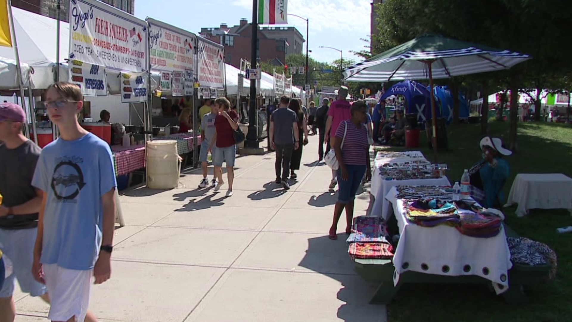 The weather is just about as hot as the food being served up at La Festa Italiana in Scranton.