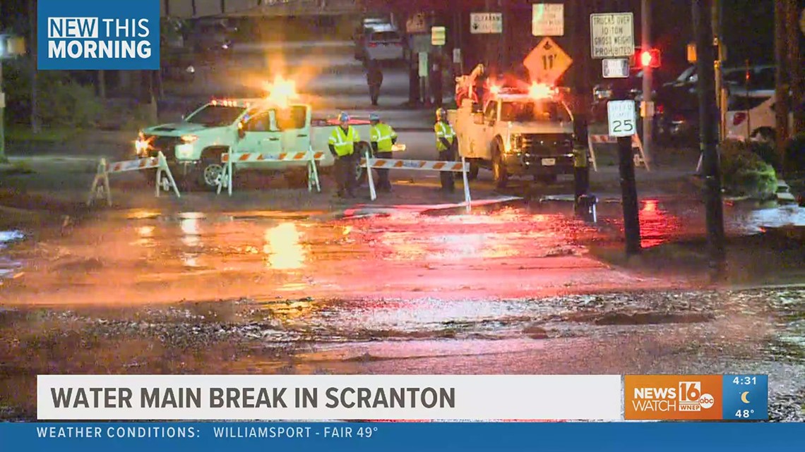 Large water main disrupts Scranton
