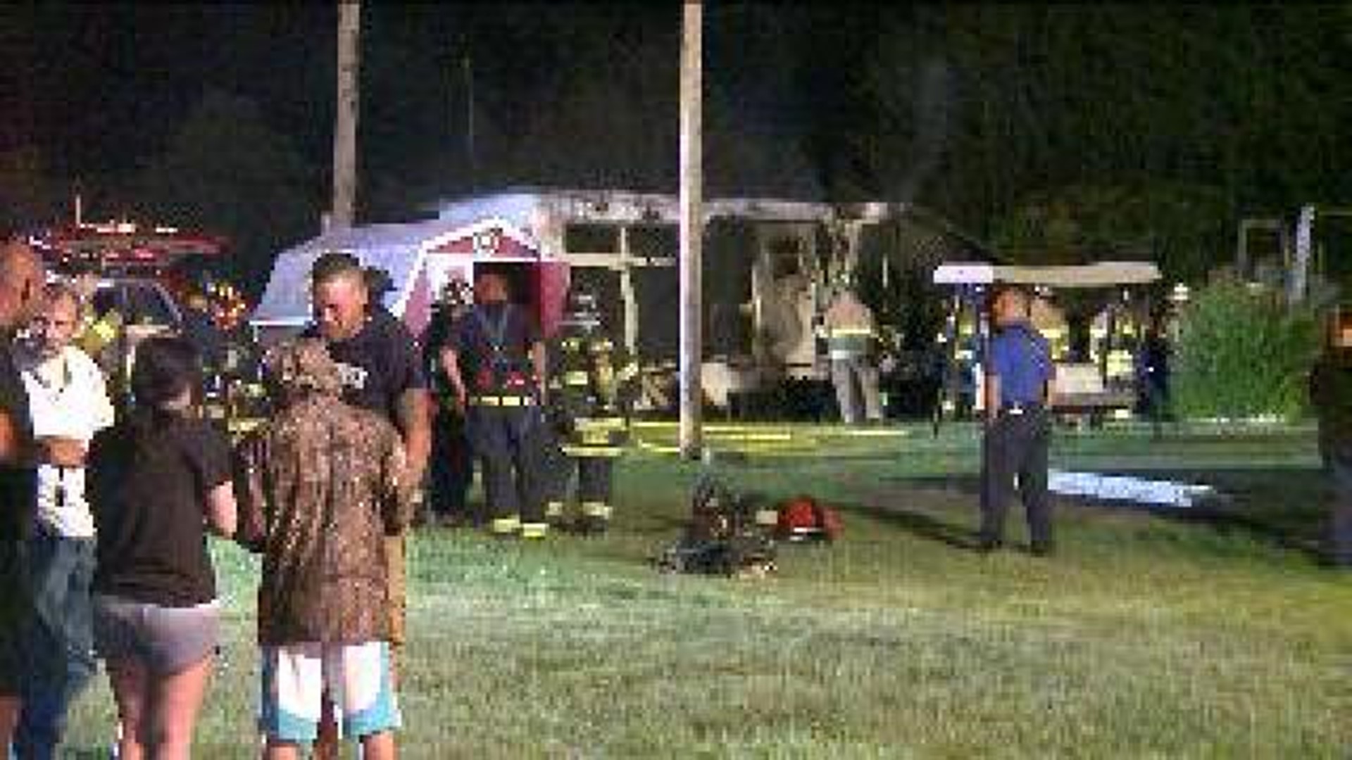 Fire Rips Through Mobile Home