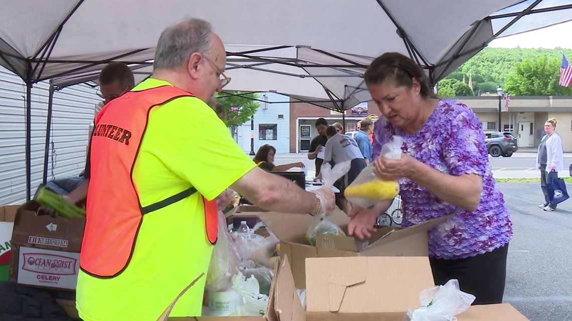 Mobile Food Bank Makes First Stop in Mahanoy City