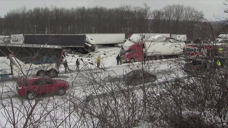 Deadly I 78 Pileup Dozens Of Vehicles Collide On Pennsylvania Highway