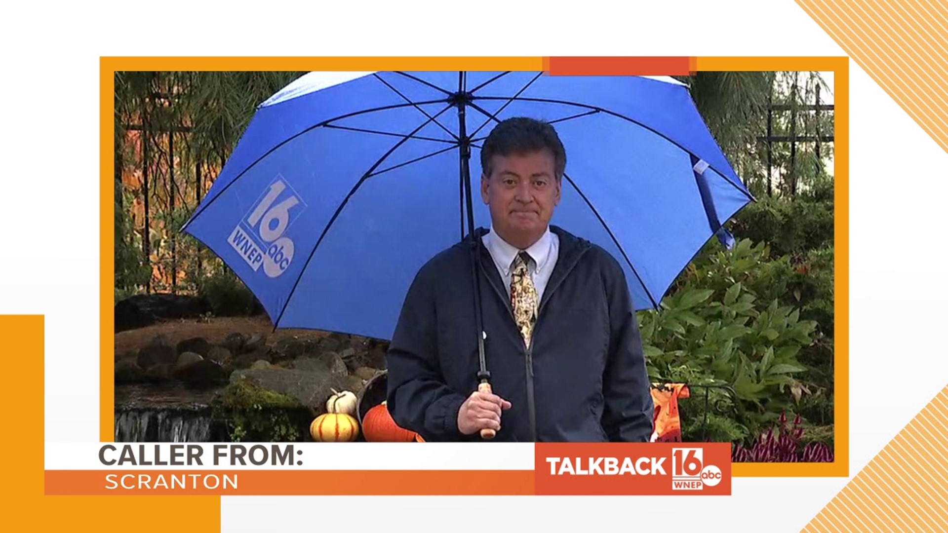 Callers are commenting on Newswatch 16's weather team standing in the rain during forecasts.