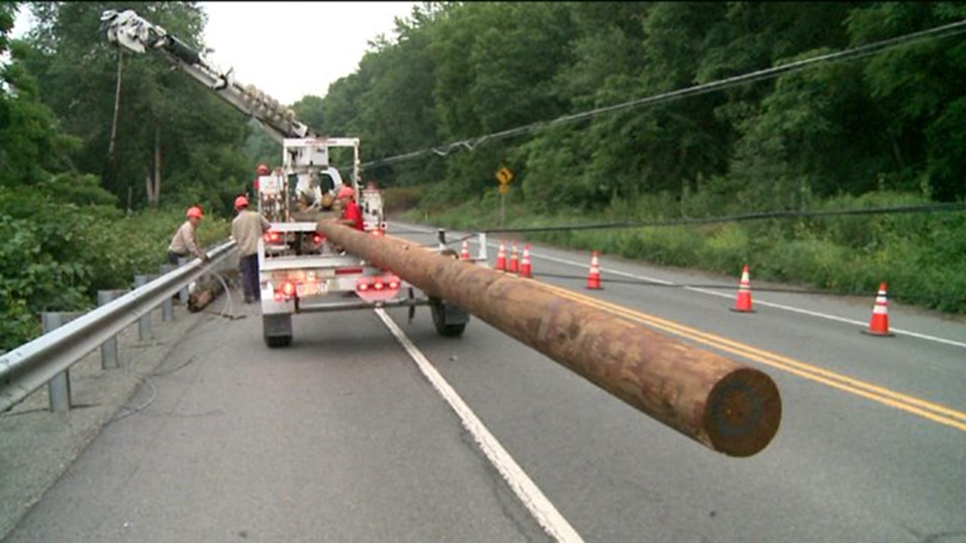 Update: Tree Took Out Utility Poles on Route 6