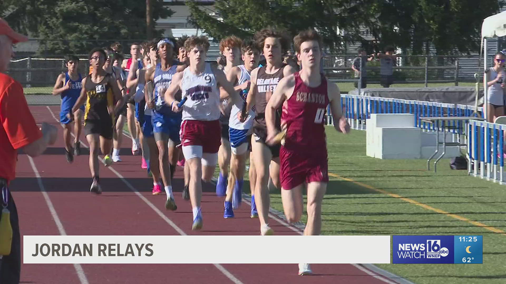 Teams ran relay races at Scranton Memorial Stadium