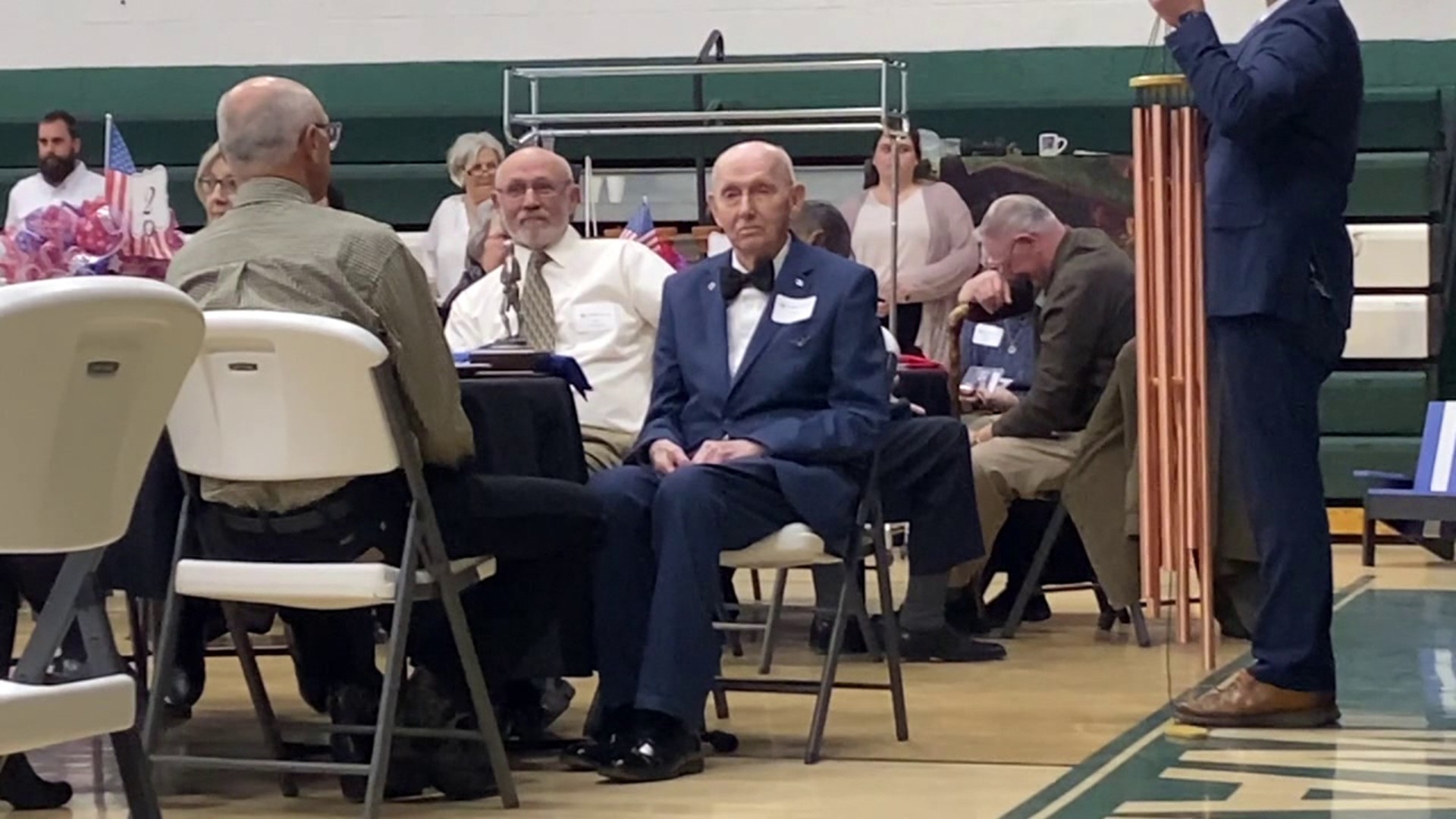 Folks came together Saturday night to honor local World War II Veteran Harold Gary.