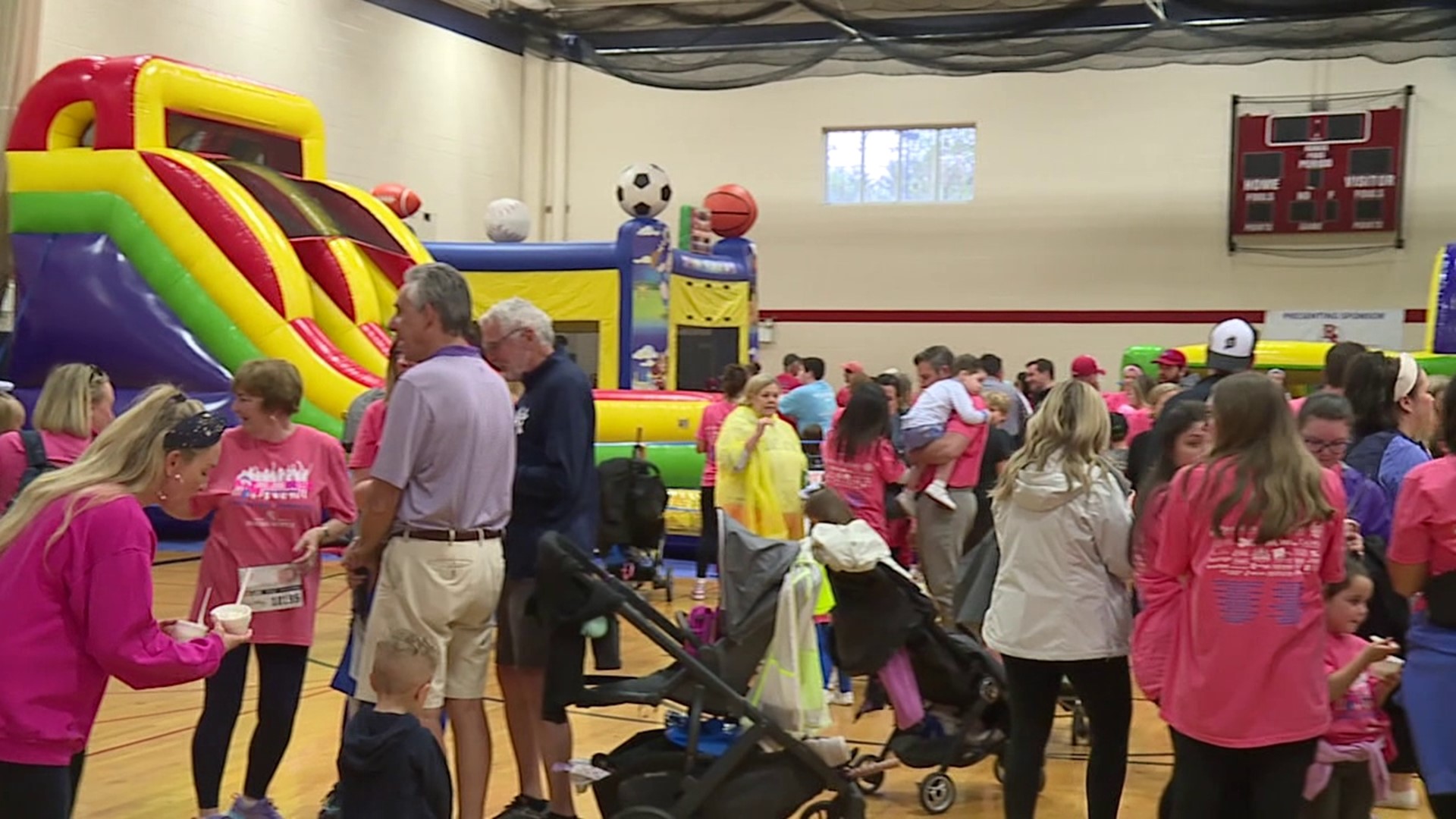 While the rain and lightning forced organizers to cancel the race, an indoor event filled with activities was held after.