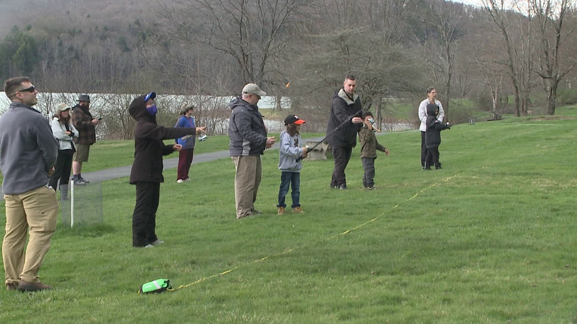 The Pennsylvania Fish and Boat Commission held the free fishing program at noon on Saturday.