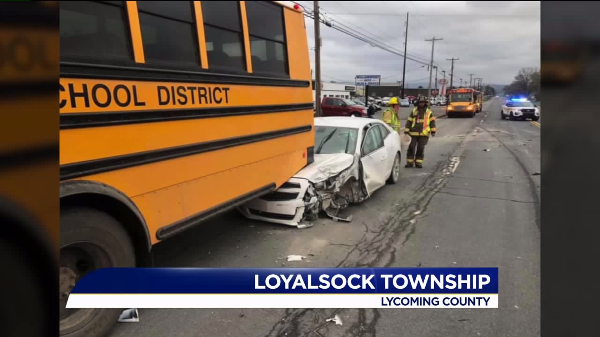 Two Vehicles and a School Bus Involved in Lycoming County Crash