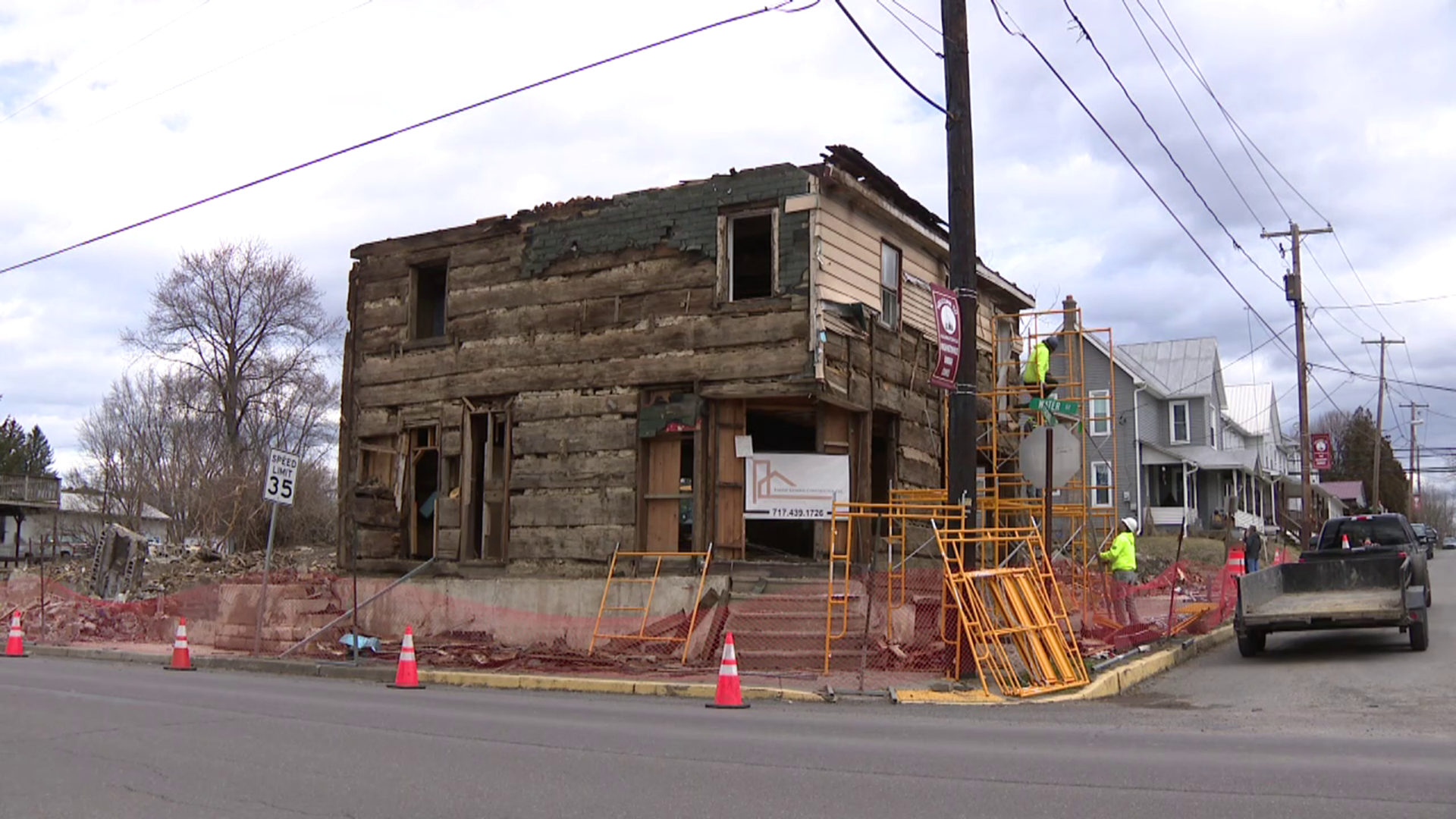 The cabin discovered last month will be reconstructed at nearby fairgrounds.