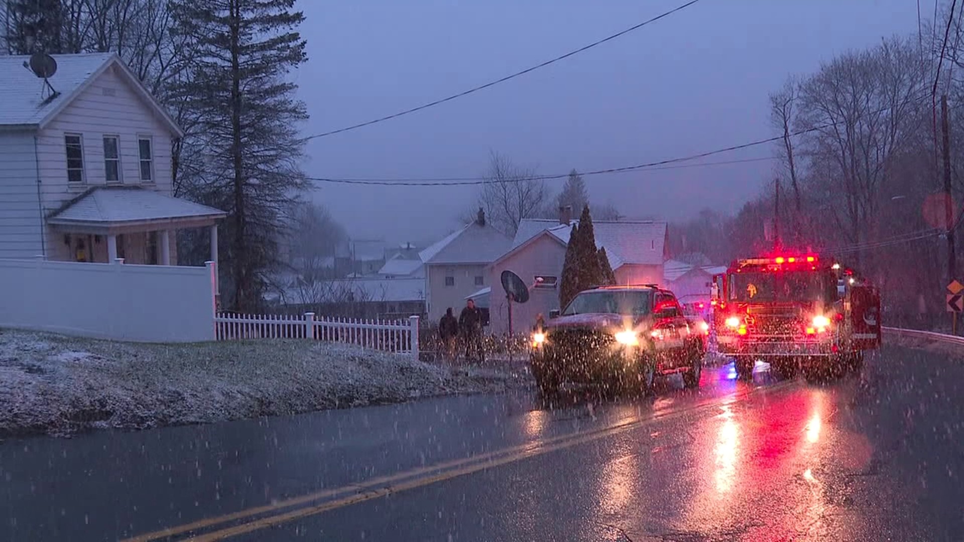 Crews were called to the home along Salem Road in Archbald around 4:15 p.m. Tuesday.