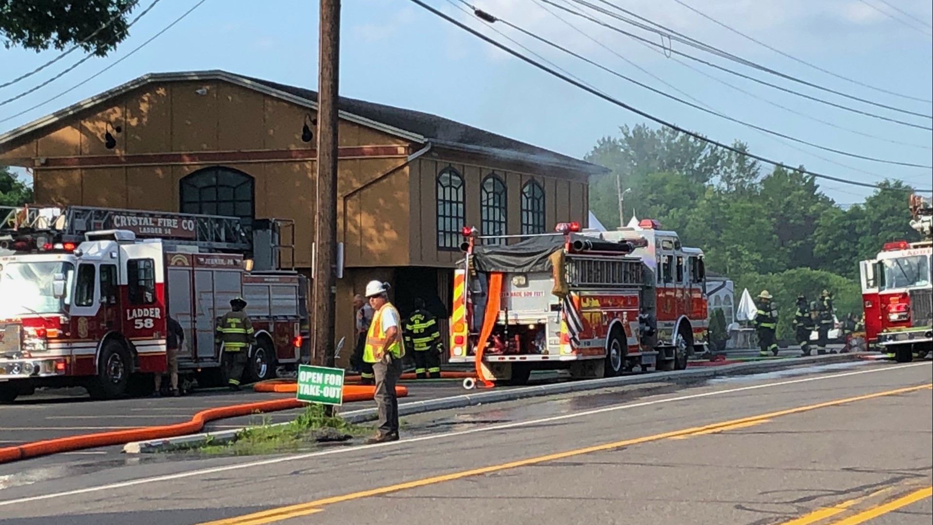 A fire broke out Thursday at a well-known restaurant that was just getting back on its feet as Lackawanna County went to green.