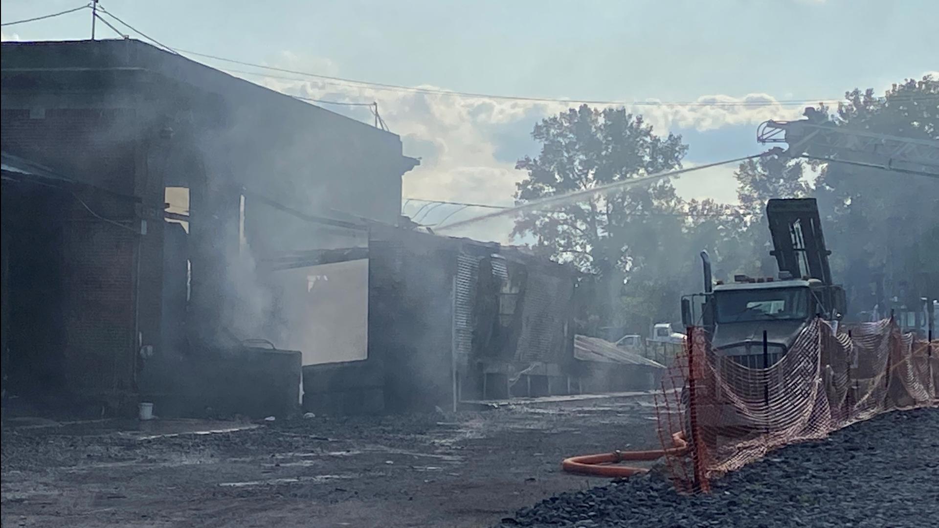 Officials responded to a fire at the Waste Reduction and Recycling plant in Hanover Township Thursday afternoon.