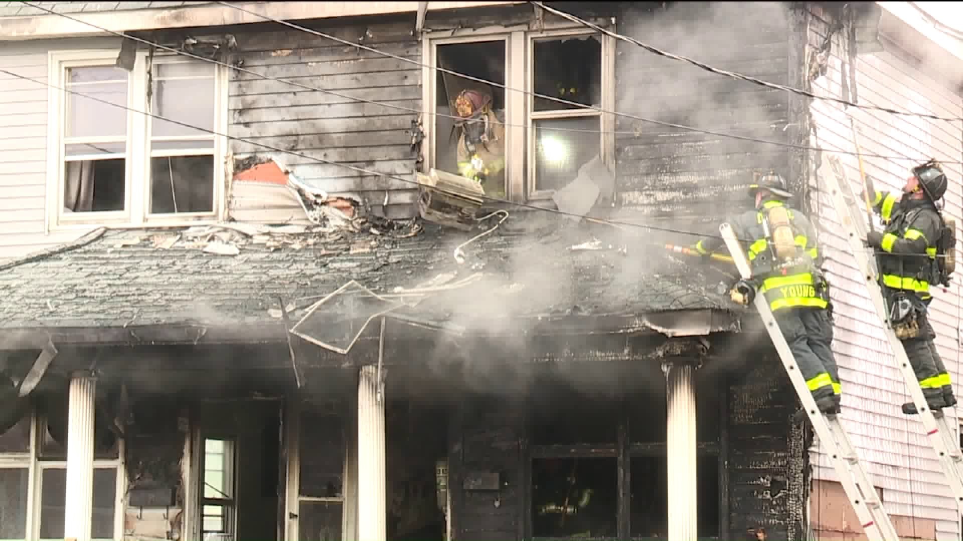 Dog Dies in Olyphant Fire