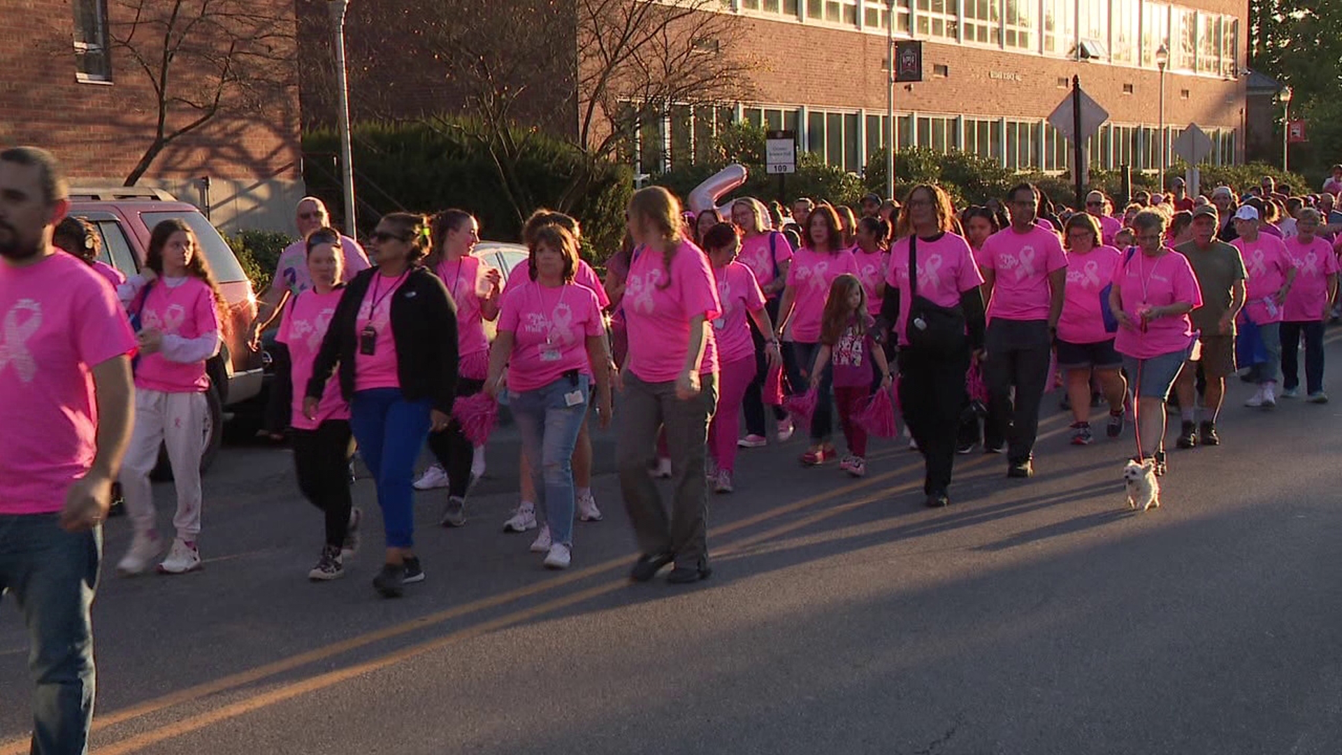 Dozens took to the streets of Monroe County on Thursday for Breast Cancer Awareness Month.