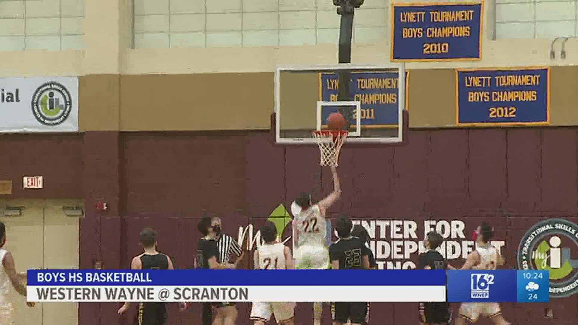 Scranton whips Western Wayne, 48-27, in boys HS basketball