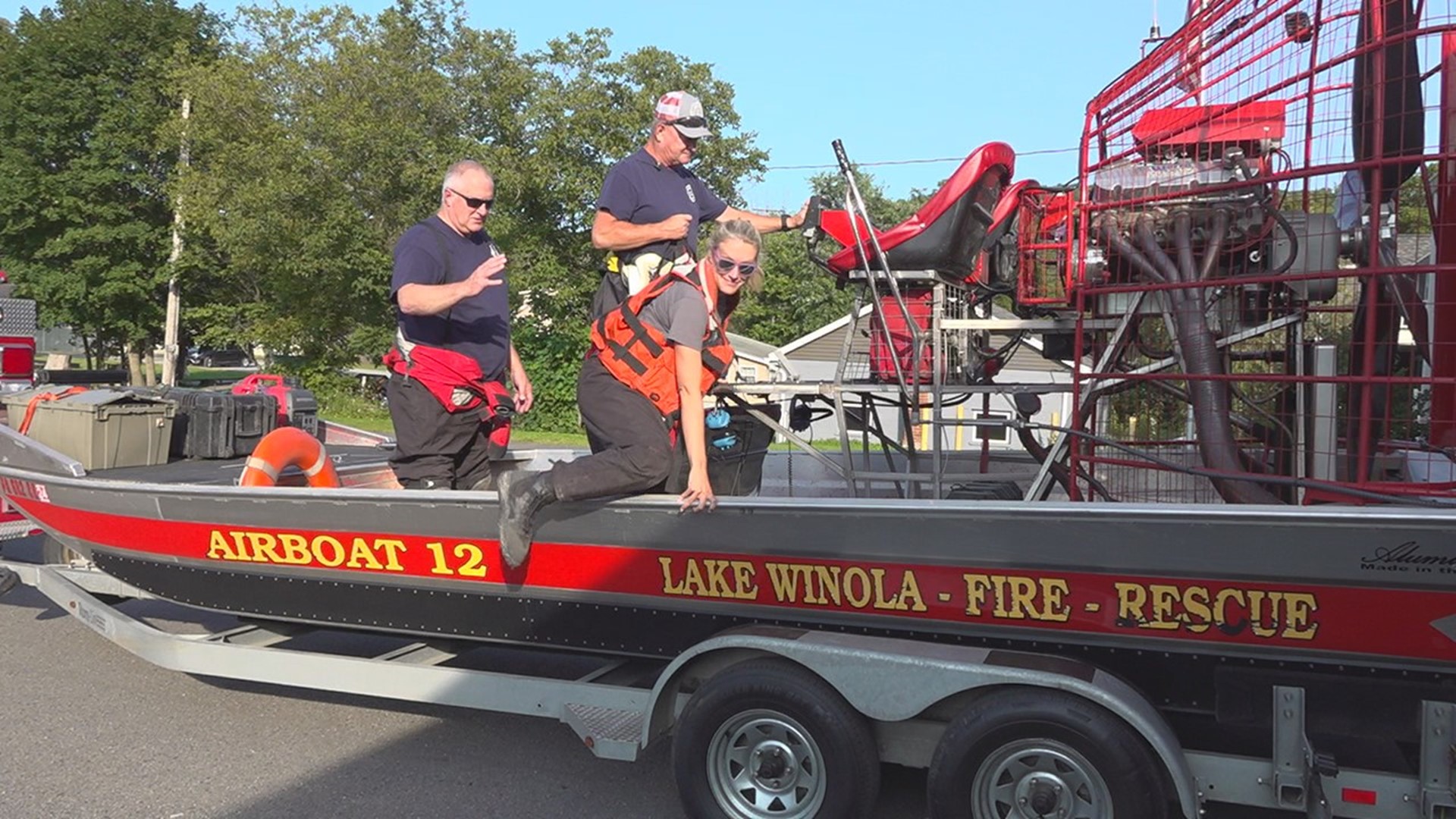 16's Chelsea Strub got an up-close look at a piece of equipment first responders in Wyoming County use on rescue and recovery missions.